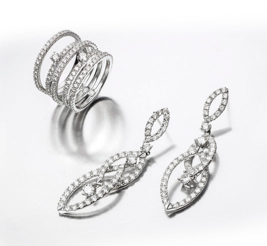 Anillo multiaro de oro 18K con diamantes 1,58 cts.