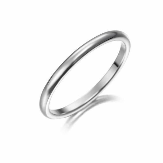 Alianza de oro amarillo 18K media caña 1,8 mm