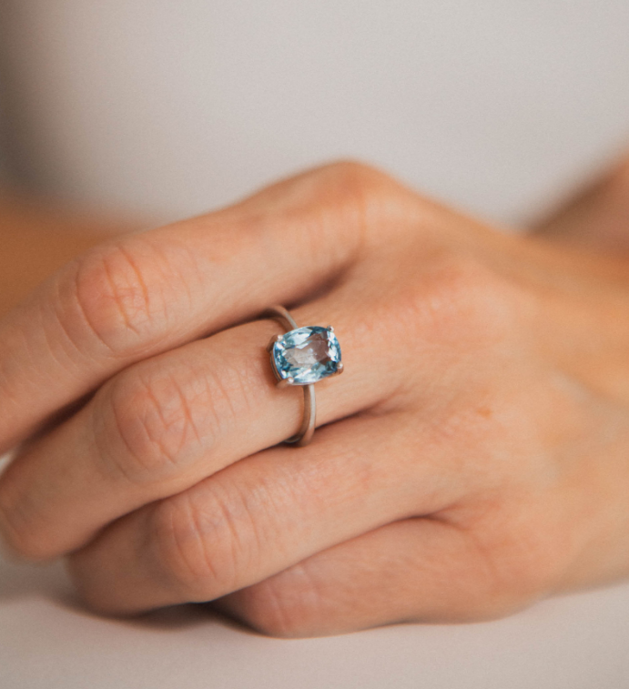 Anillo Marí Aguamarina