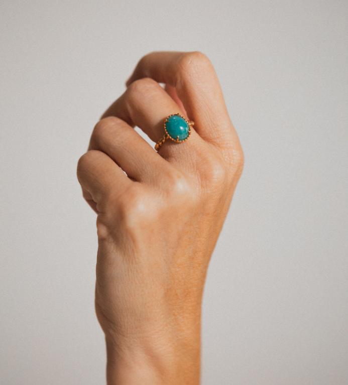 Anillo Bou Amazonita