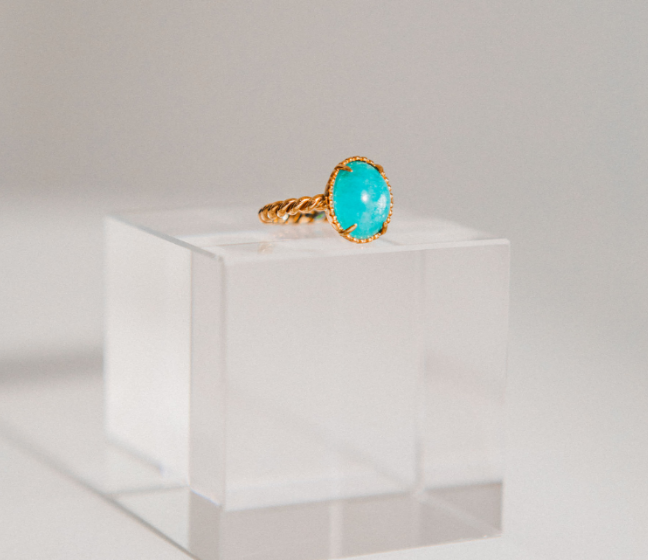 Anillo Bou Amazonita