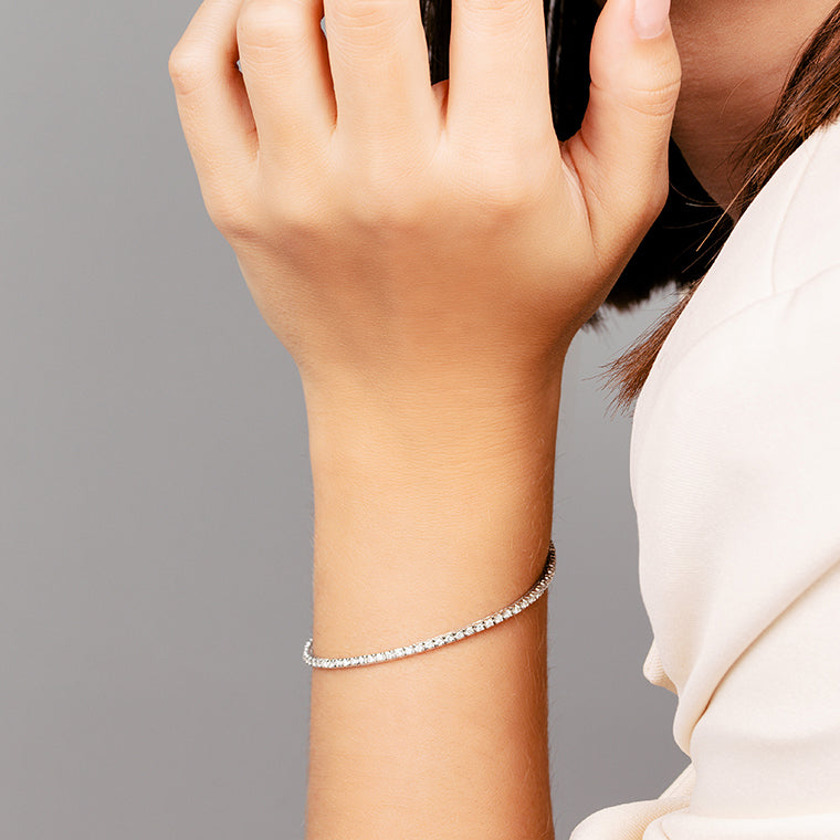 Pulsera Tennis | 1 ct | Cierre seguridad