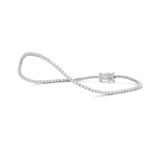 Pulsera Tennis | 0.25 cts | Cierre doble seguridad