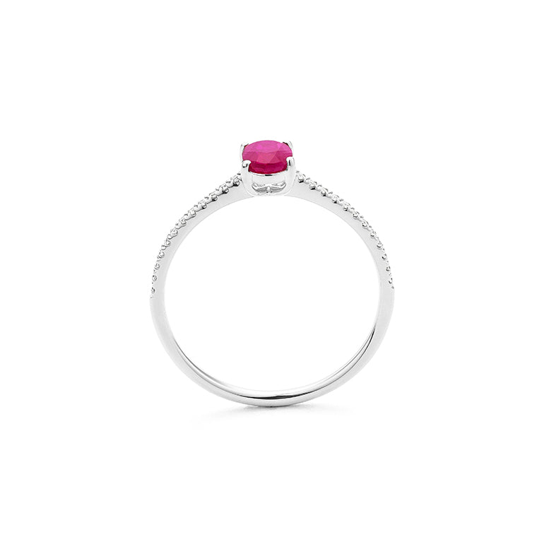 Anillo Piedra Central a elegir y Diamantes