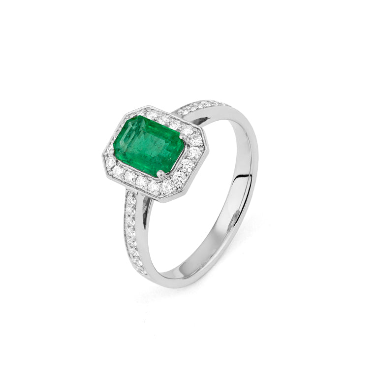 Anillo Piedra Central a Elegir con Diamantes