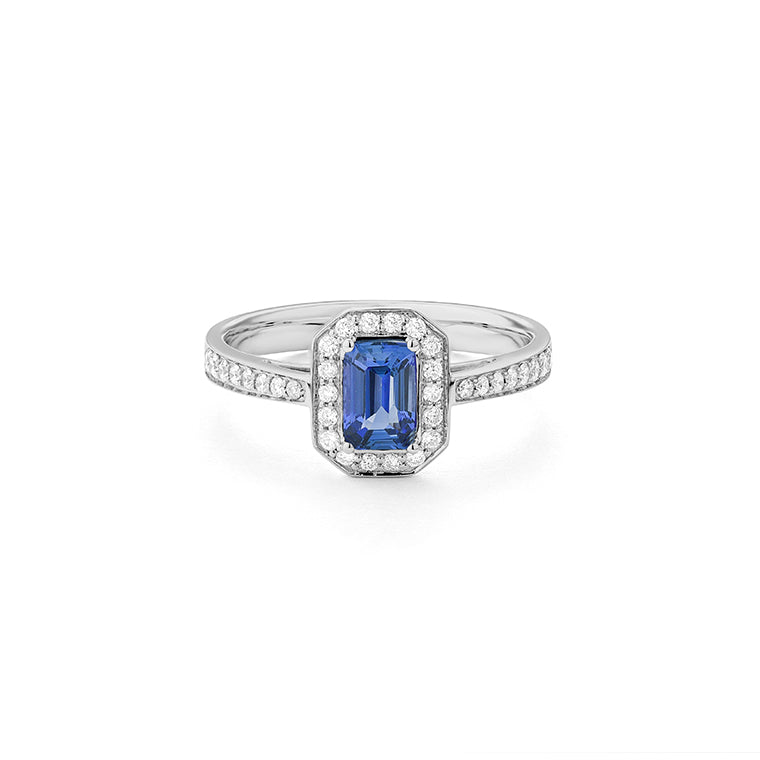 Anillo Piedra Central a Elegir con Diamantes