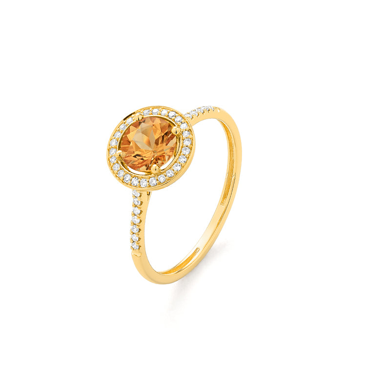 Anillo Piedra Central a Elegir y Diamantes
