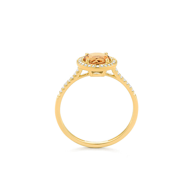 Anillo Piedra Central a Elegir y Diamantes