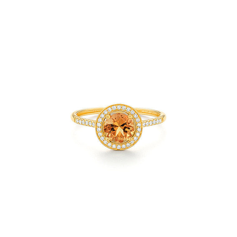 Anillo Piedra Central a Elegir y Diamantes