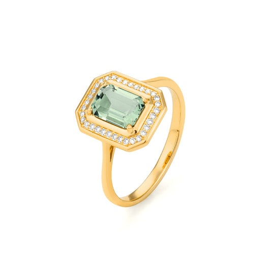 Anillo Piedra Central a Elegir y Diamantes