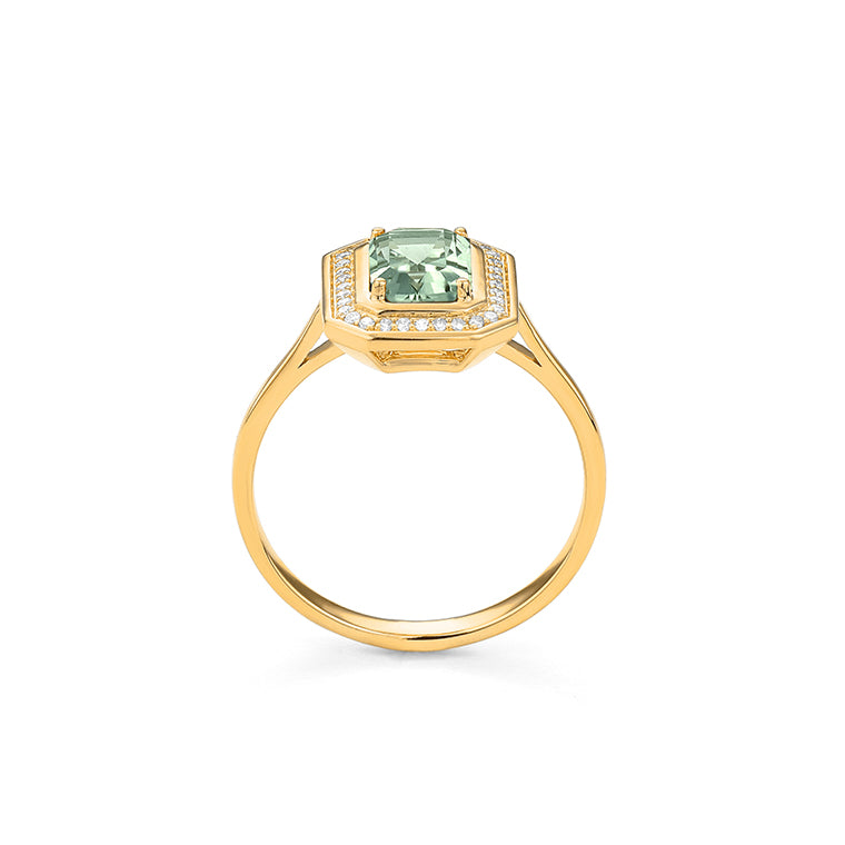 Anillo Piedra Central a Elegir y Diamantes
