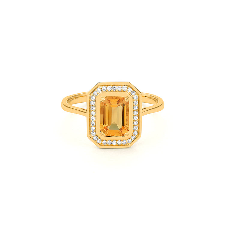 Anillo Piedra Central a Elegir y Diamantes