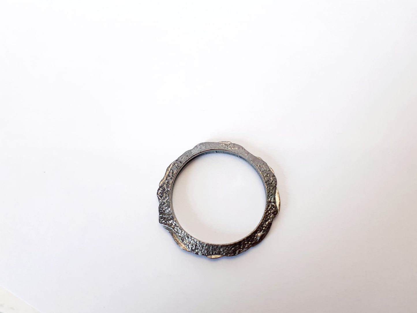 Anillo pequeño Noche baño rodio gris