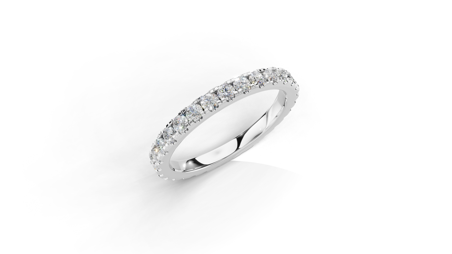 Eternity Alianza completa Oro Blanco 18 Kilates