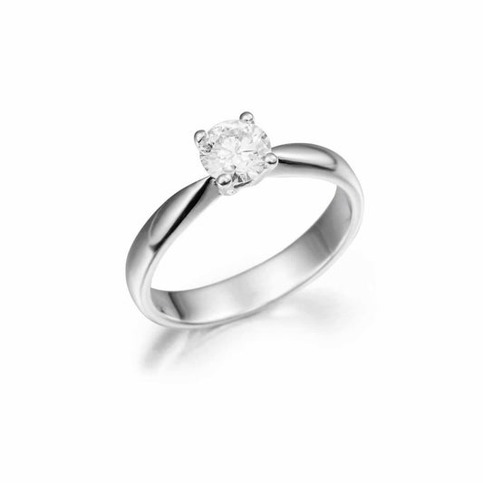 Anillo solitario Oro 18 Kilates y Diamante (0.51 cts | Color G | Pureza VS)