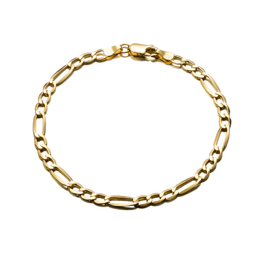 Pulsera 3x1 de oro 18K de 1mm de calibre