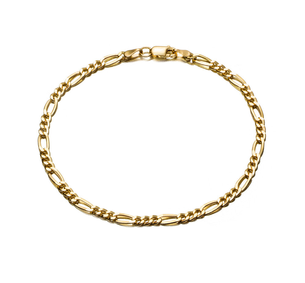 Pulsera 3x1 de oro 18K de calibre de 0.80mm