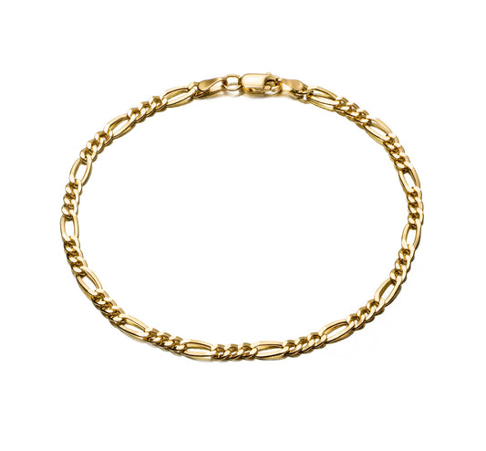 Pulsera 3x1 de oro 18K de calibre de 0.80mm