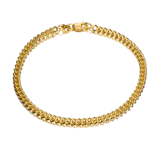 Pulsera barbada de oro 18K