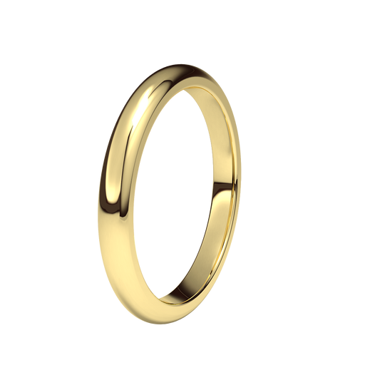 Alianza Oro 2,5mm ancho Media Caña