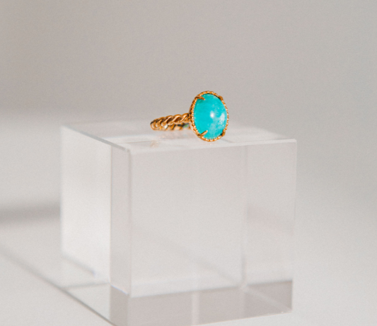 Anillo Bou Amazonita