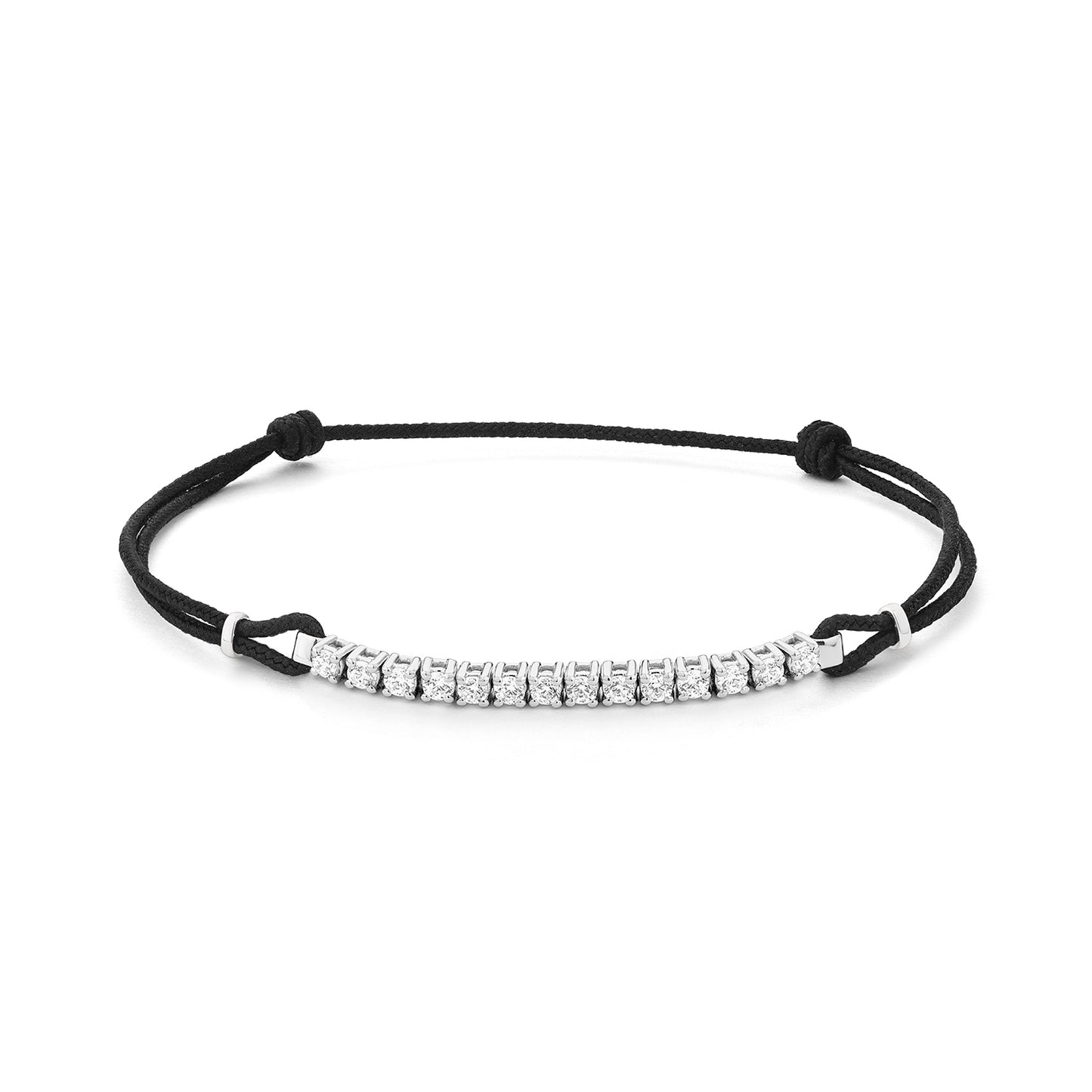 Pulsera tramo Rivière Oro blanco y diamantes