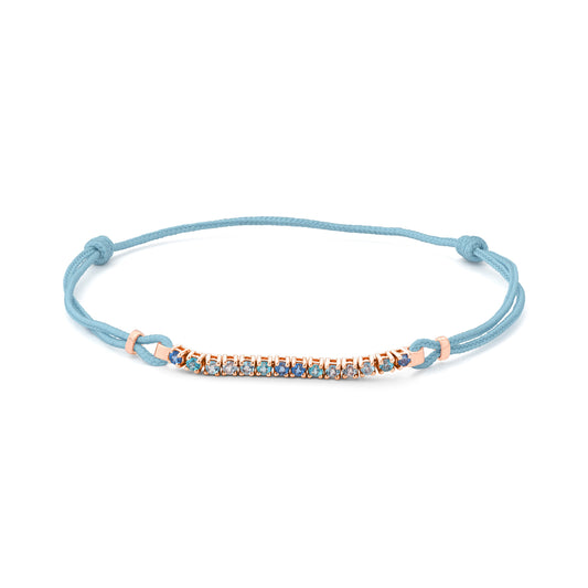 Pulsera tramo Rivière Oro rosa y topacios