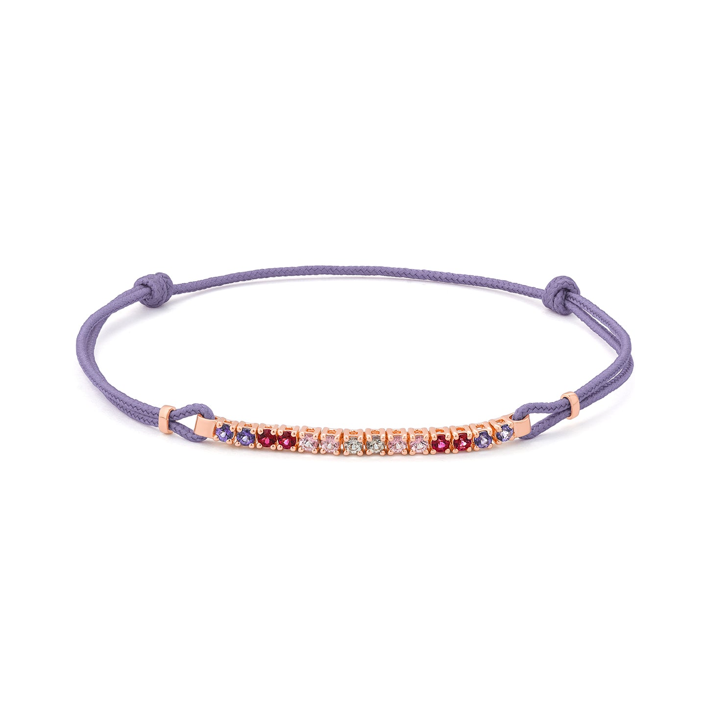 Pulsera tramo Rivière Oro rosa y topacios