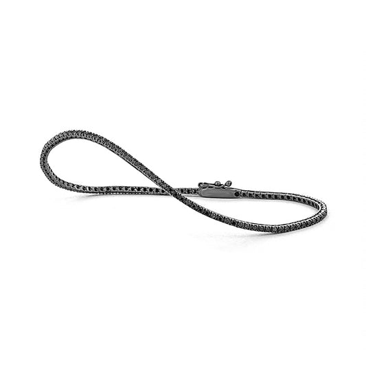 Pulsera Tennis | 1 ct | Diamante negro | Cierre seguridad
