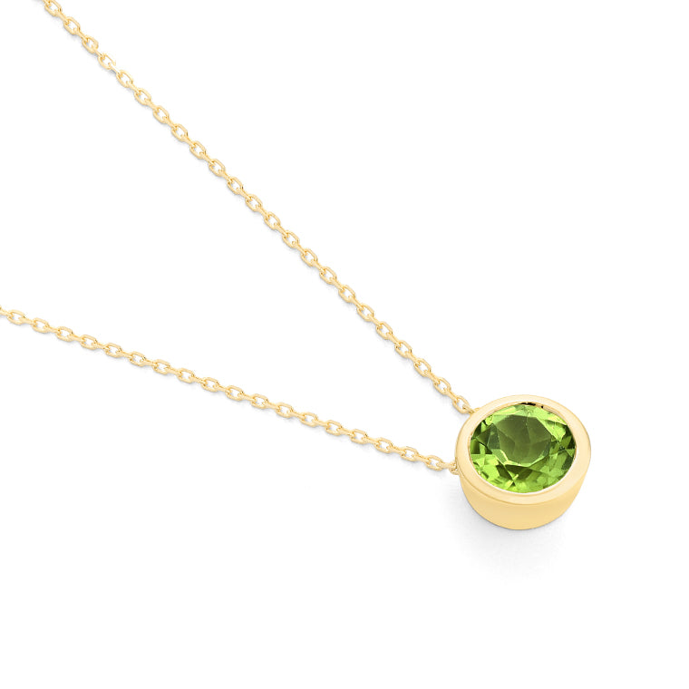 Colgante Oro 18 Kilates y Piedra preciosa a tu elección