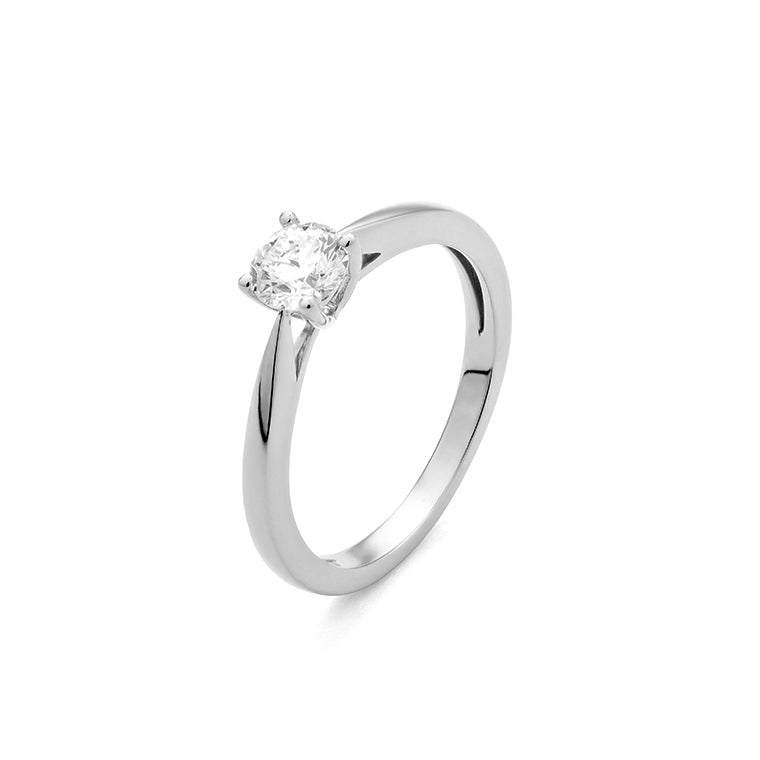 Solitario Oro 18 Kilates  y diamante | 0.50 cts | Color F | Calidad SI1 | Con Certificado GIA