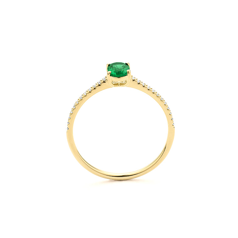 Anillo Piedra Central a elegir y Diamantes