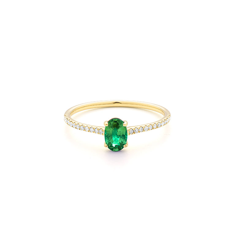 Anillo Piedra Central a elegir y Diamantes