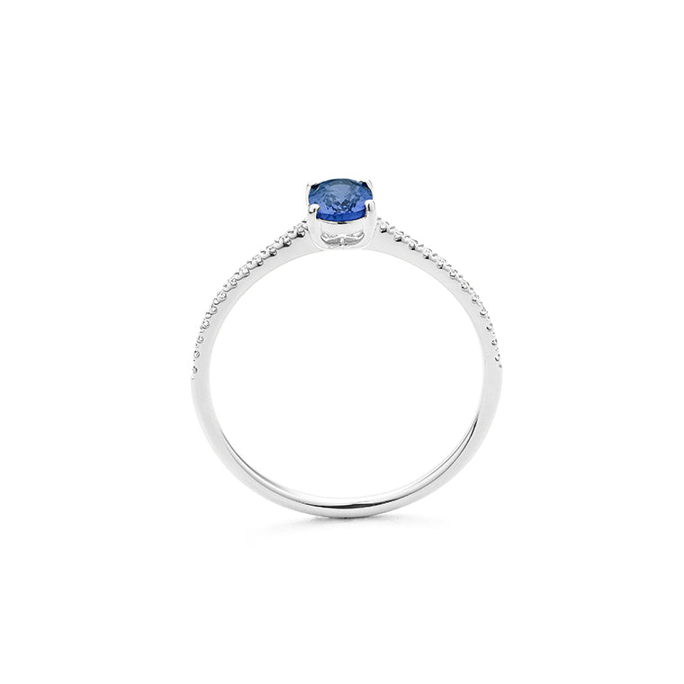 Anillo Piedra Central a elegir y Diamantes