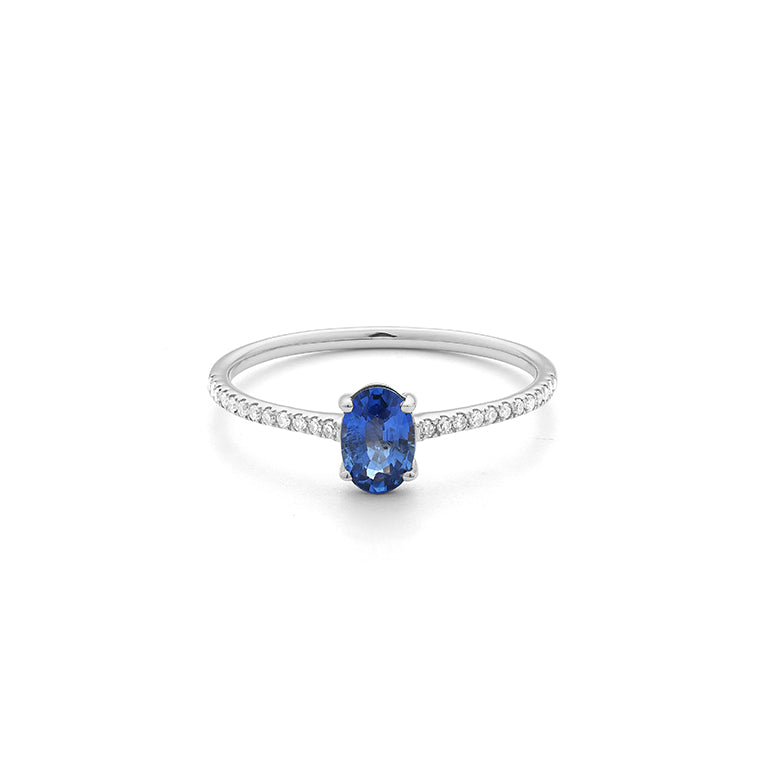 Anillo Piedra Central a elegir y Diamantes