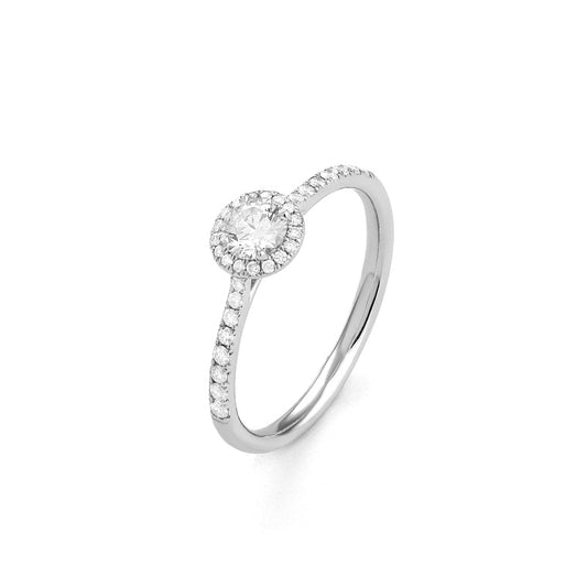 Solitario con orla y acompañamiento | Certificado GIA y Trazabilidad