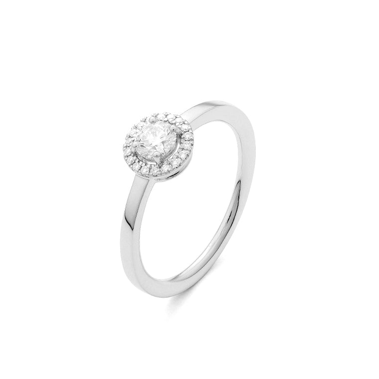 Solitario centro con Orla Diamantes