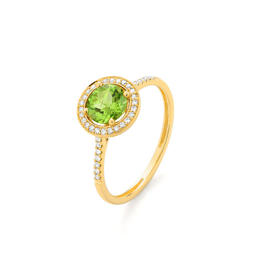 Anillo Piedra Central a Elegir y Diamantes