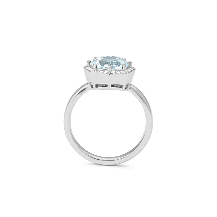 Anillo Piedra de color a tu elección y diamantes