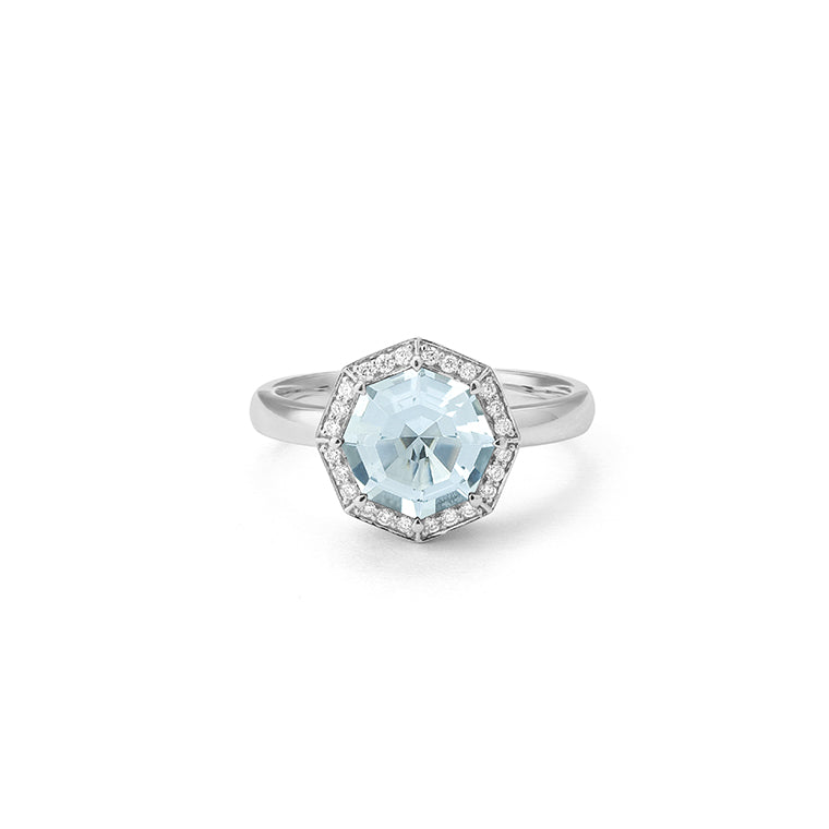 Anillo Piedra de color a tu elección y diamantes