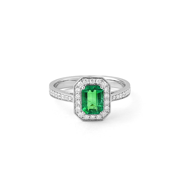 Anillo Piedra Central a Elegir con Diamantes
