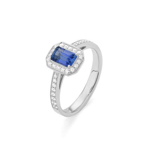 Anillo Piedra Central a Elegir con Diamantes
