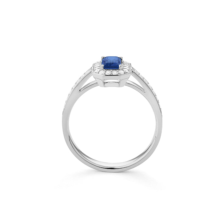 Anillo Piedra Central a Elegir con Diamantes