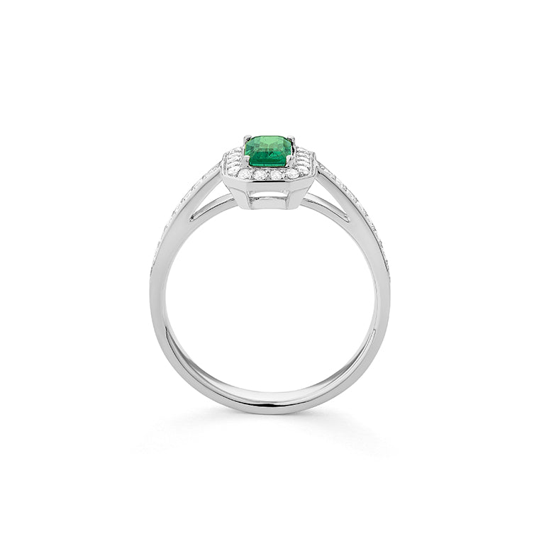 Anillo Piedra Central a Elegir con Diamantes