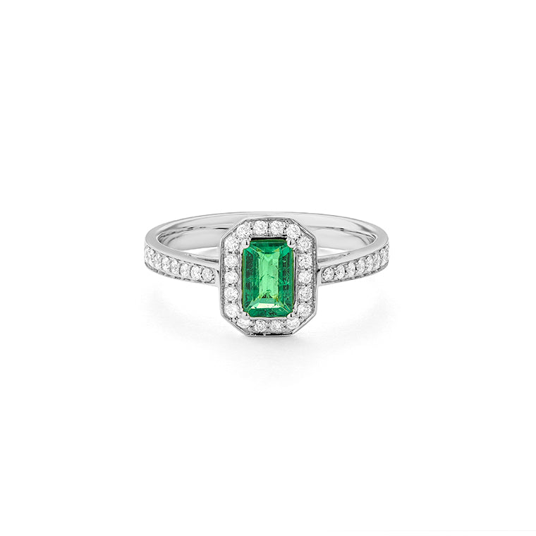 Anillo Piedra Central a Elegir con Diamantes