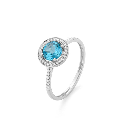 Anillo Piedra Central a Elegir y Diamantes