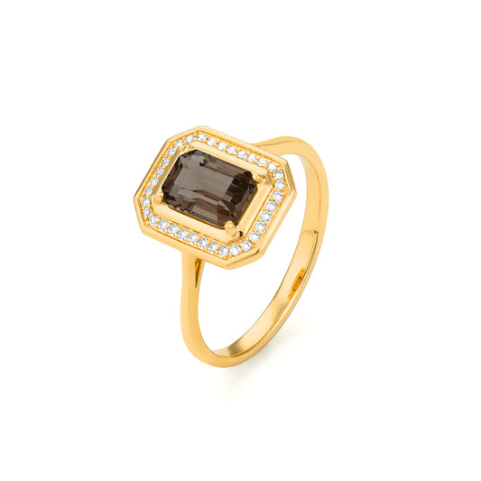 Anillo Piedra Central a Elegir y Diamantes