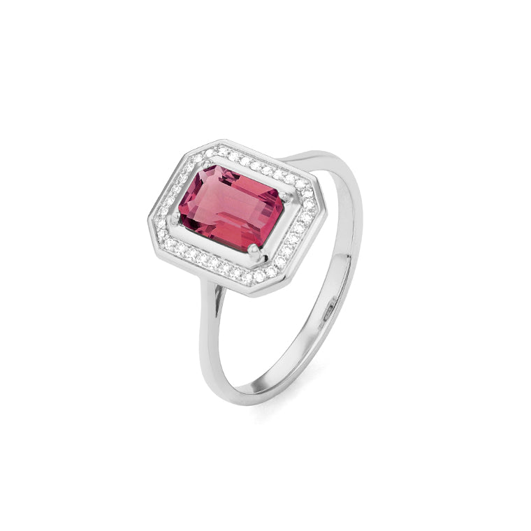 Anillo Piedra Central a Elegir y Diamantes