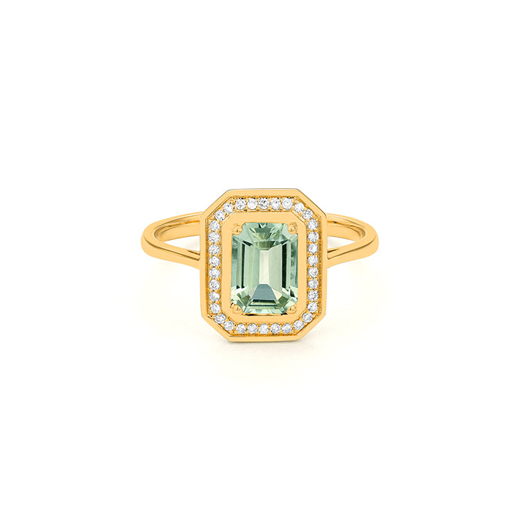Anillo Piedra Central a Elegir y Diamantes