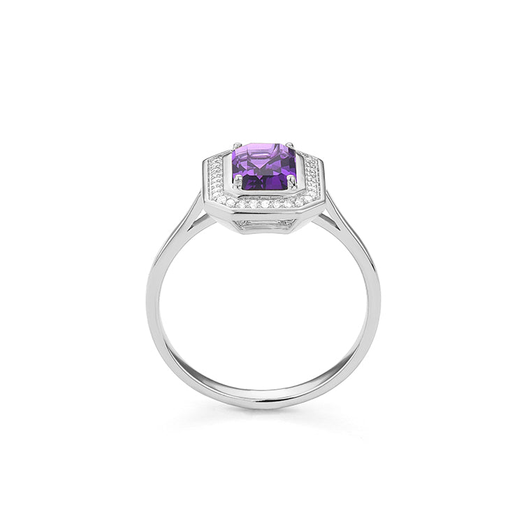 Anillo Piedra Central a Elegir y Diamantes